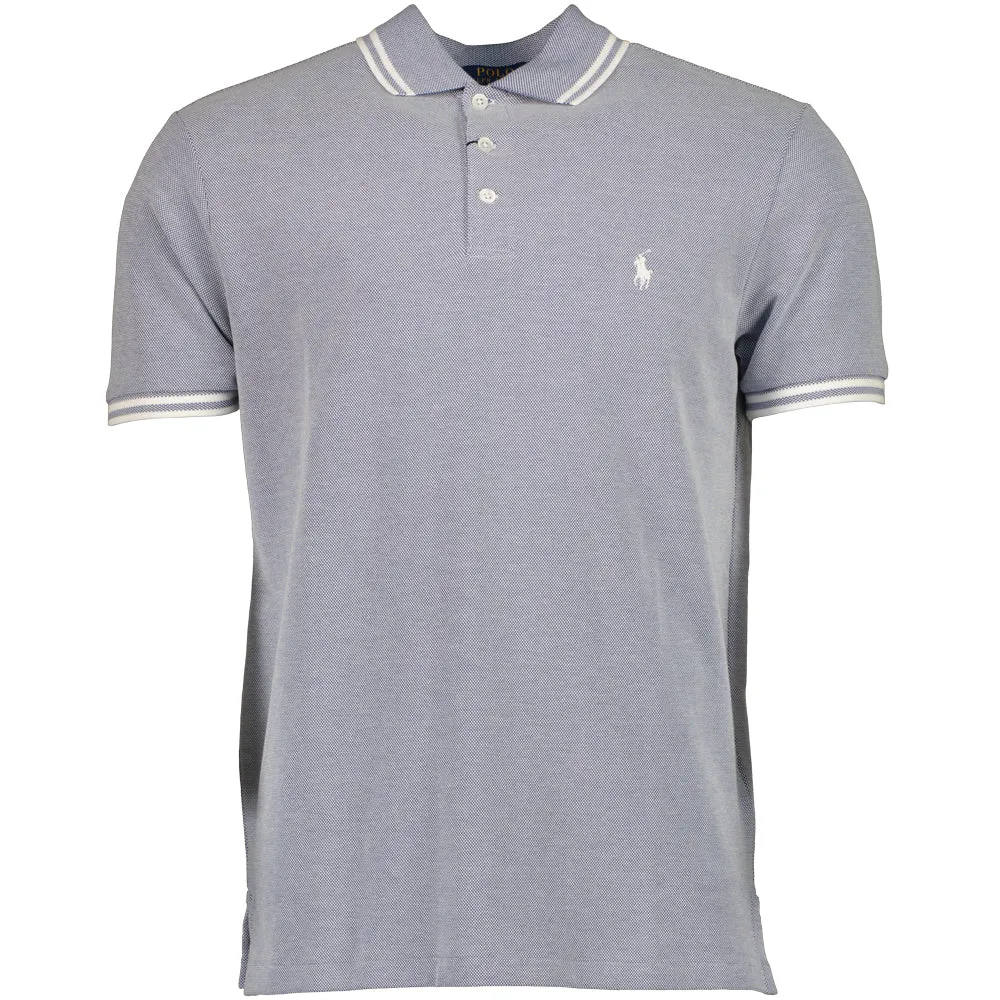 Stretch Mesh Logo Polo Shirt